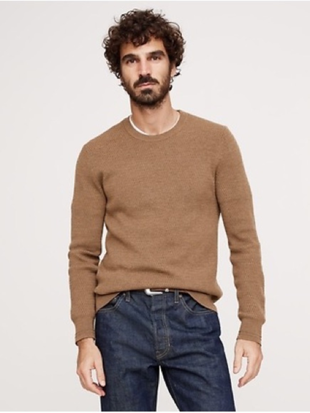 Banana Republic 100% MERINO THERMAL-KNIT SWEATER